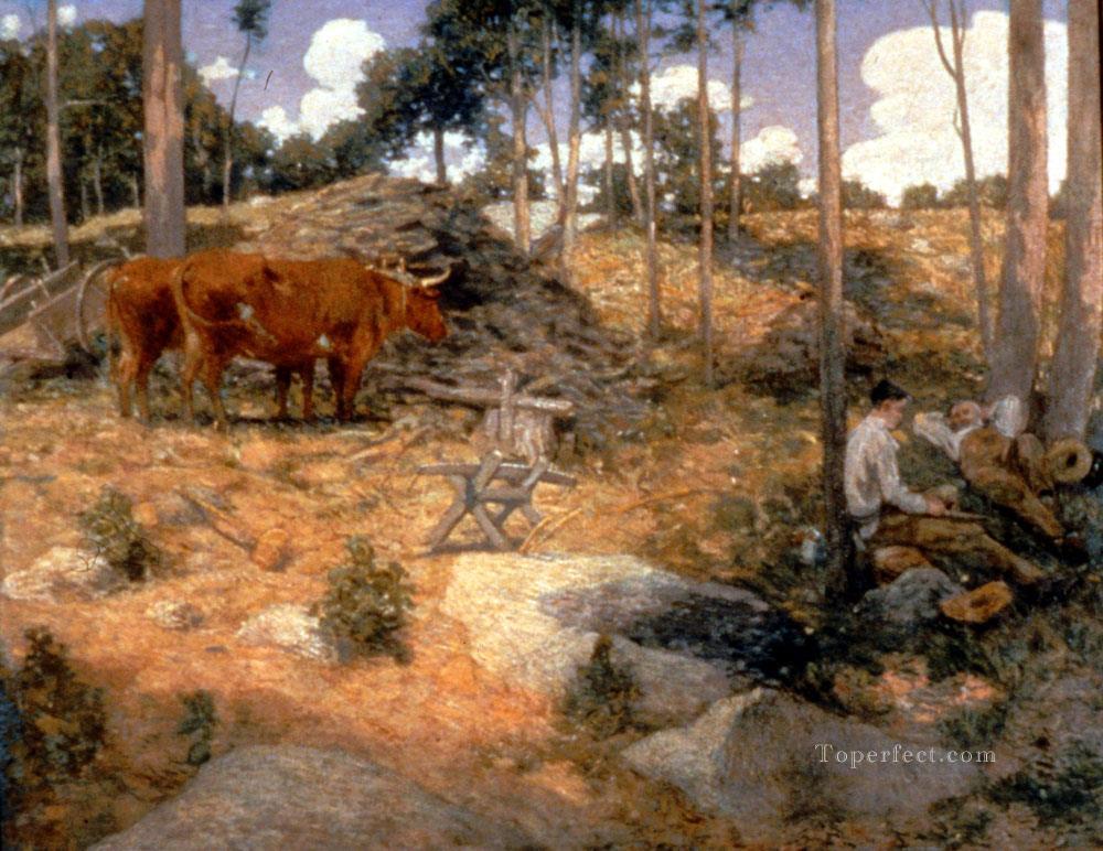 Noonday Rest In New England Julian Alden Weir Oil Paintings